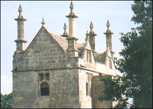 Unusual cotswold stone chimneys, Chipping Camden